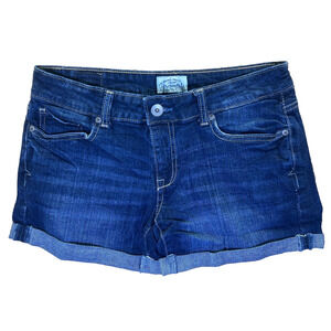Aeropostale Womens Denim Cuffed Shorts Blue Size-5/6